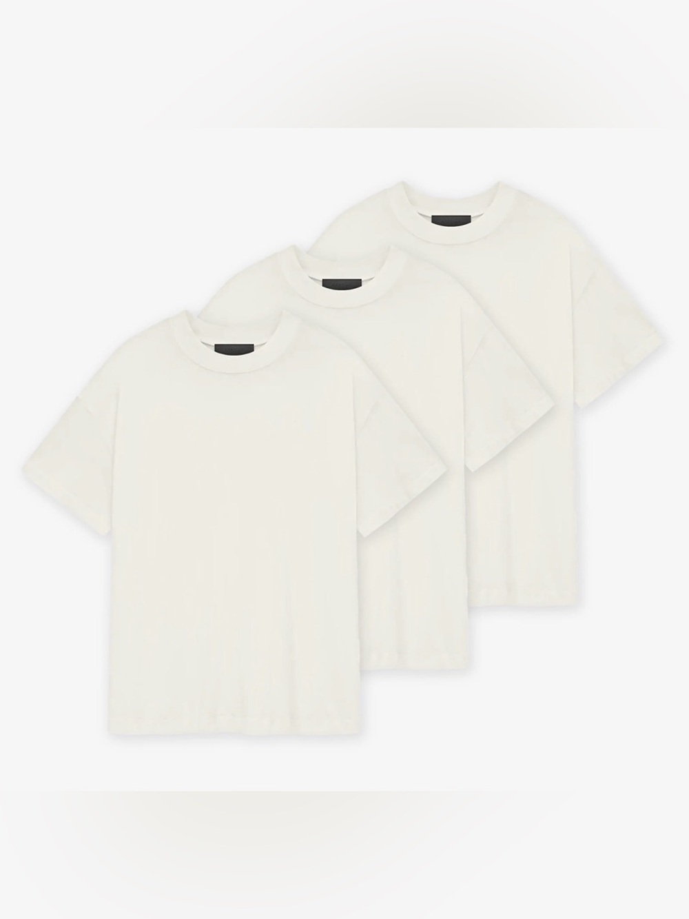 FEAR OF GOD ESSENTIALS ESSENTIAL TEE 3-PACK MEN’S SMALL IN COLOR SHELL SMALL